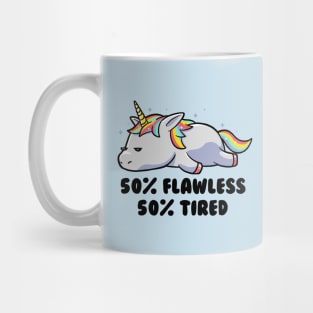 50% Flawless 50% Lazy Cute Unicorn Gift Mug